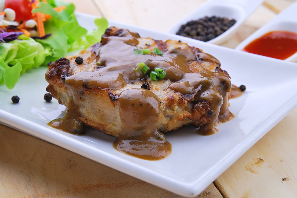 Pork and gravy Pork and gravy